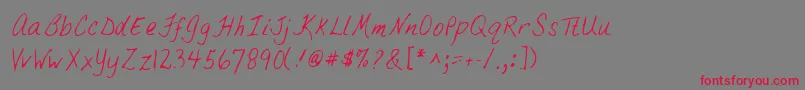 Lehn033-Schriftart – Rote Schriften auf grauem Hintergrund