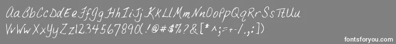 フォントLehn033 – 灰色の背景に白い文字