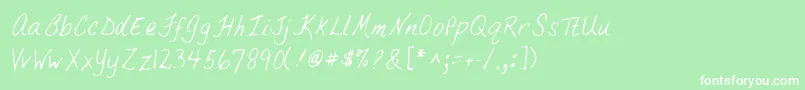 Lehn033 Font – White Fonts on Green Background