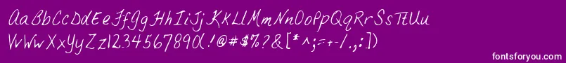 Lehn033 Font – White Fonts on Purple Background