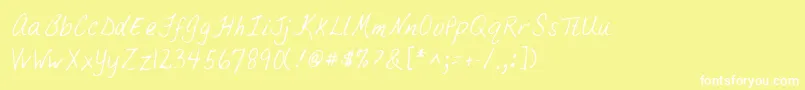 Lehn033 Font – White Fonts on Yellow Background