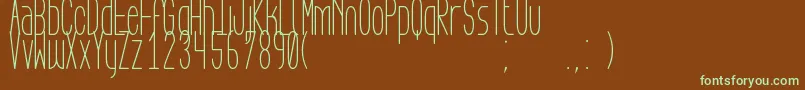 AegFlyonNow Font – Green Fonts on Brown Background