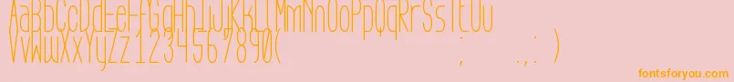 AegFlyonNow-Schriftart – Orangefarbene Schriften auf rosa Hintergrund