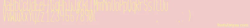 AegFlyonNow Font – Yellow Fonts on Pink Background