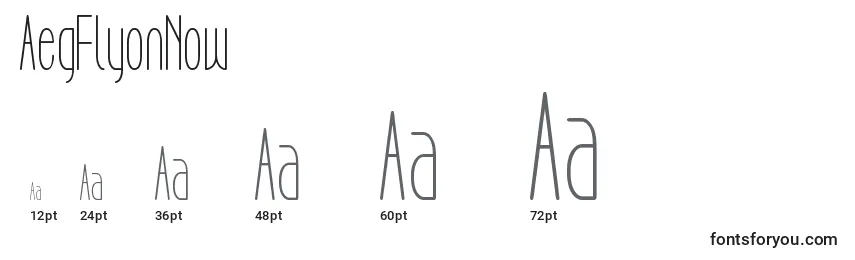 AegFlyonNow Font Sizes