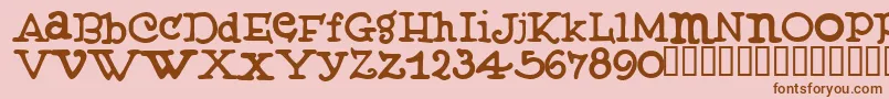 Muffy Font – Brown Fonts on Pink Background