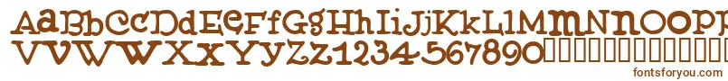 Muffy Font – Brown Fonts on White Background