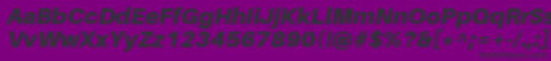 AileronBlackitalic Font – Black Fonts on Purple Background