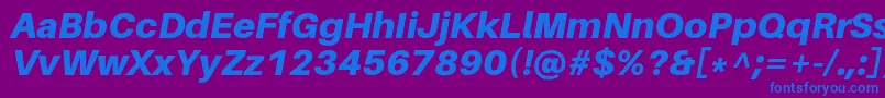 AileronBlackitalic Font – Blue Fonts on Purple Background