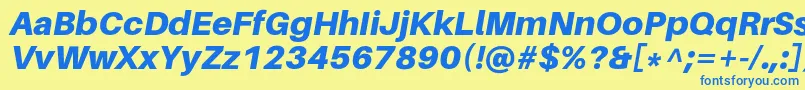 fuente AileronBlackitalic – Fuentes Azules Sobre Fondo Amarillo