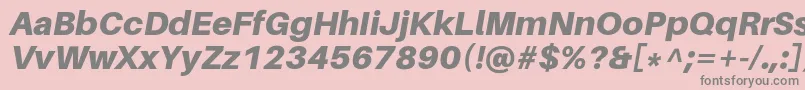 AileronBlackitalic Font – Gray Fonts on Pink Background