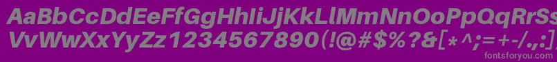 Więcej informacji o czcionce AileronBlackitalic Czcionka AileronBlackitalic – szare czcionki na fioletowym tle