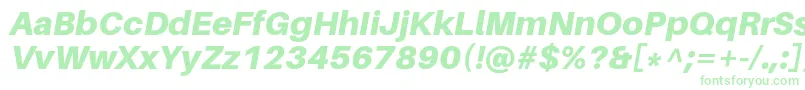 AileronBlackitalic Font – Green Fonts on White Background