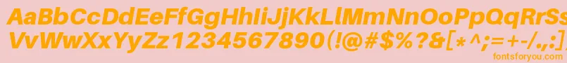 AileronBlackitalic Font – Orange Fonts on Pink Background