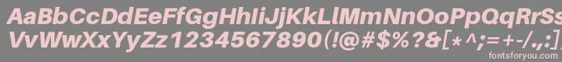 AileronBlackitalic-fontti – vaaleanpunaiset fontit harmaalla taustalla