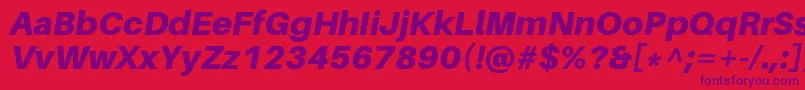 AileronBlackitalic Font – Purple Fonts on Red Background