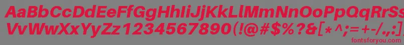 AileronBlackitalic-Schriftart – Rote Schriften auf grauem Hintergrund