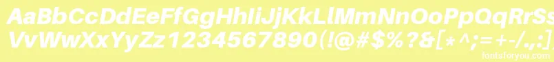 AileronBlackitalic Font – White Fonts on Yellow Background