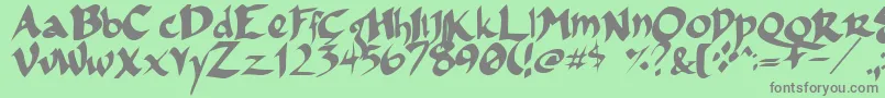 Fsoincom Font – Gray Fonts on Green Background