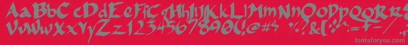 Fsoincom Font – Gray Fonts on Red Background
