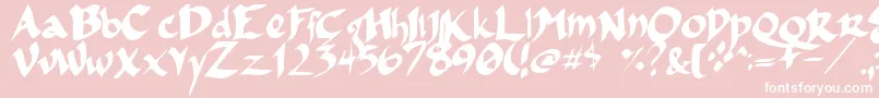 Fsoincom Font – White Fonts on Pink Background