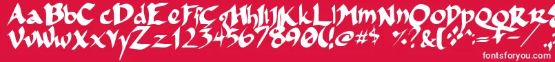 Fsoincom Font – White Fonts on Red Background
