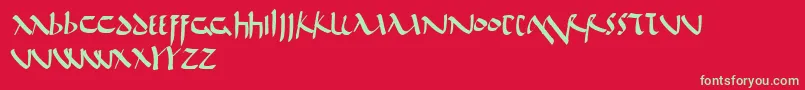 DeBellis Font – Green Fonts on Red Background