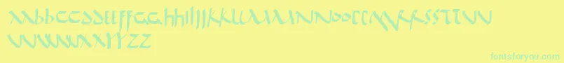 Шрифт DeBellis – зелёные шрифты на жёлтом фоне