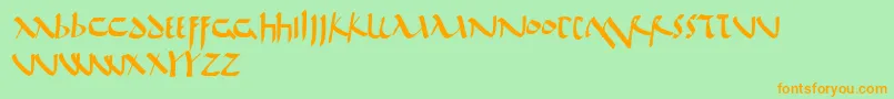 More about DeBellis Font DeBellis Font – Orange Fonts on Green Background
