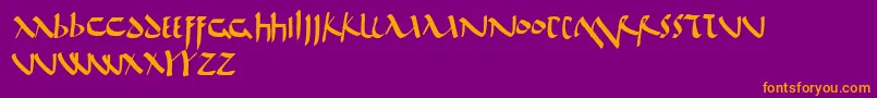Lisätietoja DeBellis-fontista DeBellis-fontti – oranssit fontit violetilla taustalla