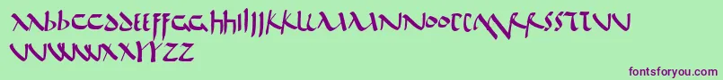 DeBellis Font – Purple Fonts on Green Background