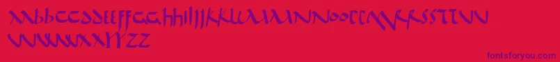 DeBellis Font – Purple Fonts on Red Background