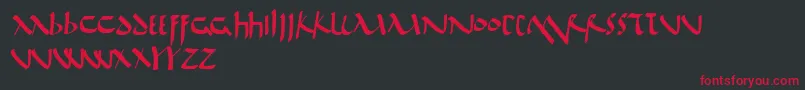 DeBellis Font – Red Fonts on Black Background