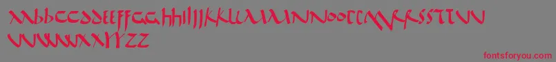 DeBellis Font – Red Fonts on Gray Background
