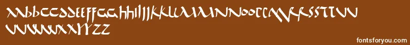 Więcej informacji o czcionce DeBellis Czcionka DeBellis – białe czcionki na brązowym tle