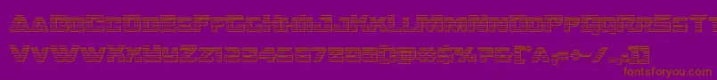 Oceanicdriftchrome Font – Brown Fonts on Purple Background