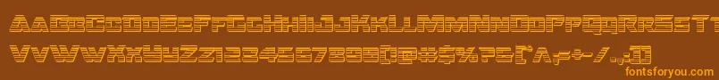 Oceanicdriftchrome Font – Orange Fonts on Brown Background