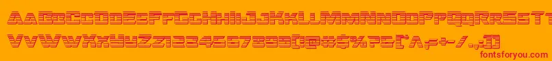 Oceanicdriftchrome Font – Red Fonts on Orange Background