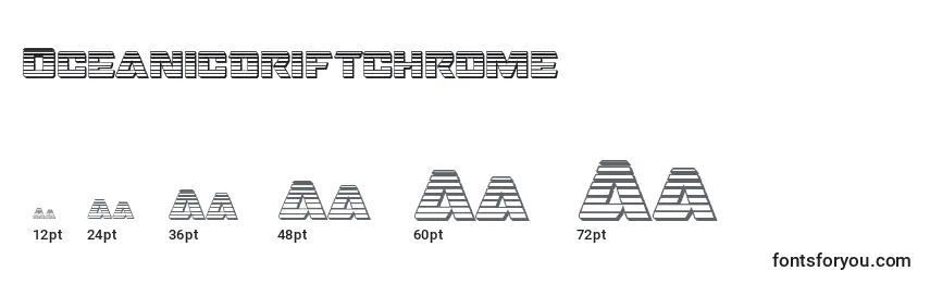 Tamanhos de fonte Oceanicdriftchrome