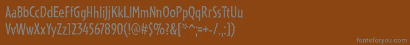 フォントPfmanifestoRegular – 茶色の背景に灰色の文字
