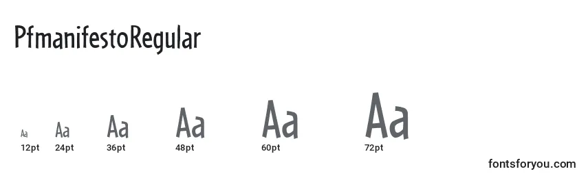 PfmanifestoRegular Font Sizes