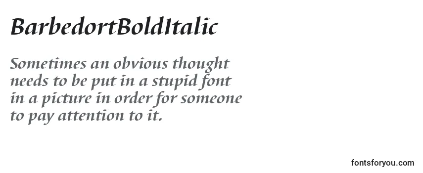 BarbedortBoldItalic Font