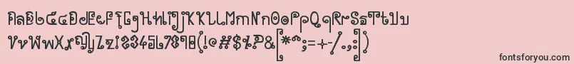 フォントCyclin – ピンクの背景に黒い文字