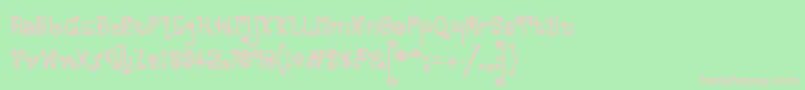 Cyclin Font – Pink Fonts on Green Background