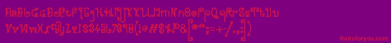 Cyclin Font – Red Fonts on Purple Background