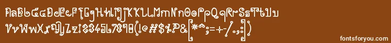 Cyclin Font – White Fonts on Brown Background