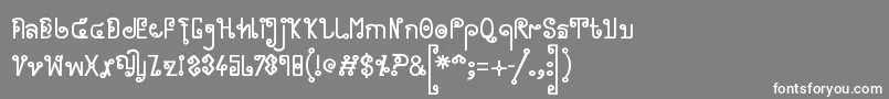 フォントCyclin – 灰色の背景に白い文字