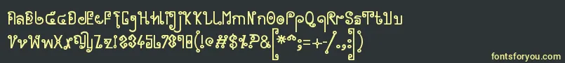 Cyclin Font – Yellow Fonts on Black Background