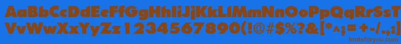 SharnayBlack Font – Brown Fonts on Blue Background
