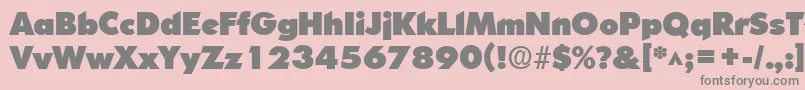 Fonte SharnayBlack – fontes cinzas em um fundo rosa